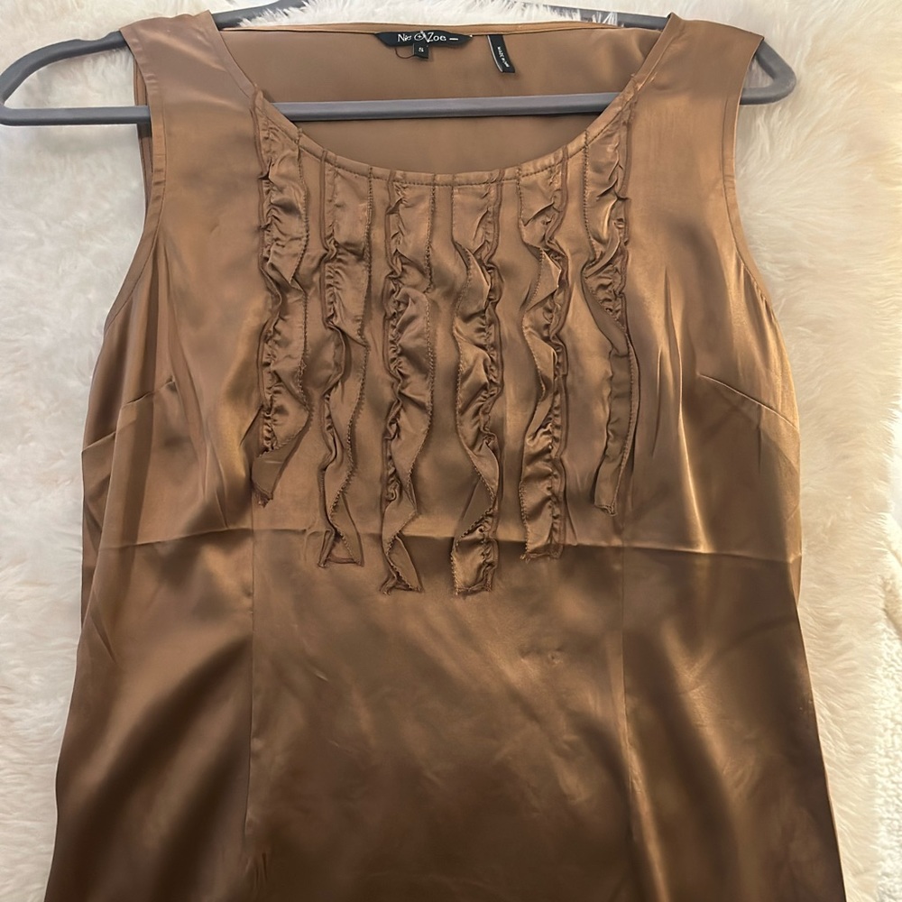 Nic+Zoe Copper Silk Tank